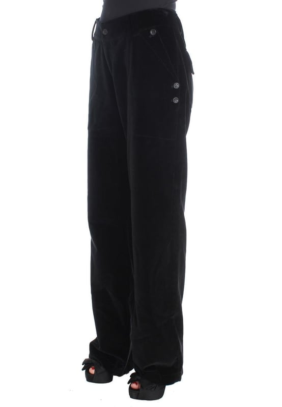 Brand: Ermanno Scervino
  Condition: Brand New with Tags
  Color: Black
  Fit: Straight Fit
  Made in Italy
  Material: 100% Cotton
  Gender: Women