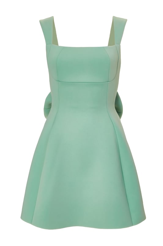 - Large bow detail - Skater style - Square neck - Mini length - Model height: 5'7" - Model wears uk 8 / us 4 / eur 36 - Always check the wash care label - Cool hand wash with mild detergent