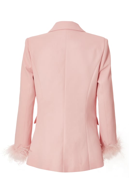 - Woven finish - Double breasted - Feather trim - Longline style - Model height: 5'6" - Model wears uk 8 / us 4 / eur 36 - Contains non-textile parts of animal origin - Always check the wash care label - Cool hand wash with mild detergent