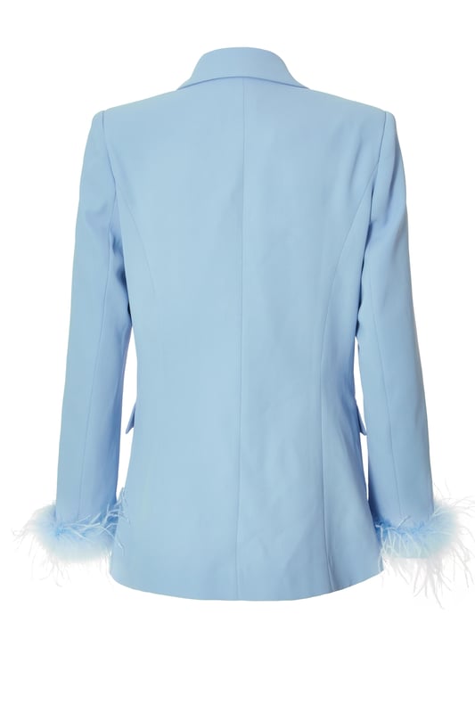 - Woven finish - Double breasted - Feather trim - Longline style - Model height: 5'6" - Model wears uk 8 / us 4 / eur 36 - Contains non-textile parts of animal origin - Always check the wash care label - Cool hand wash with mild detergent
