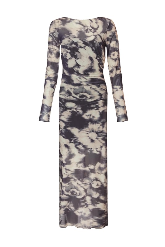 - Mesh finish - Marble print - Bodycon fit - Ruched sides - Model height: 5'6" - Model wears uk 8 / us 4 / eur 36 - Always check the wash care label - Cool hand wash with mild detergent