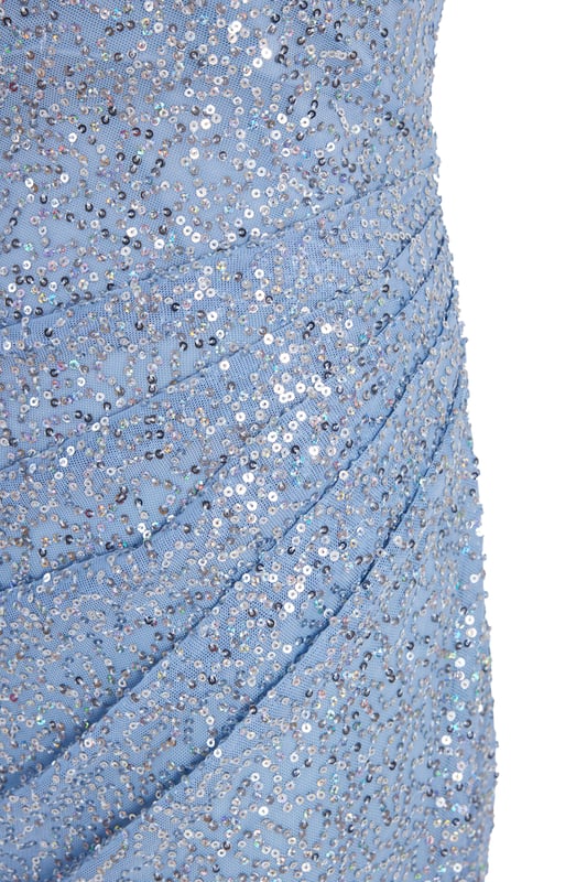 - Sequin finish - Cowl neckline - One shoulder - Cap sleeves - Model height: 5'6" - Model wears uk 8 / us 4 / eur 36 - Always check the care wash label - Cool hand wash with mild detergent