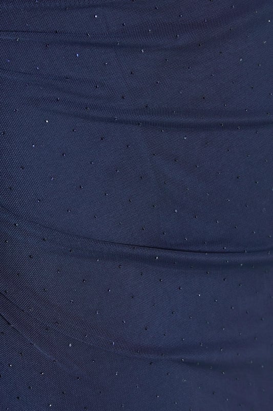 - Mesh finish - Diamante embellished - Ruched side - Zip fastening - Model height: 5'6" - Model wears uk 8 / us 4 / eur 36 - Always check the wash care label - Cool hand wash with mild detergent