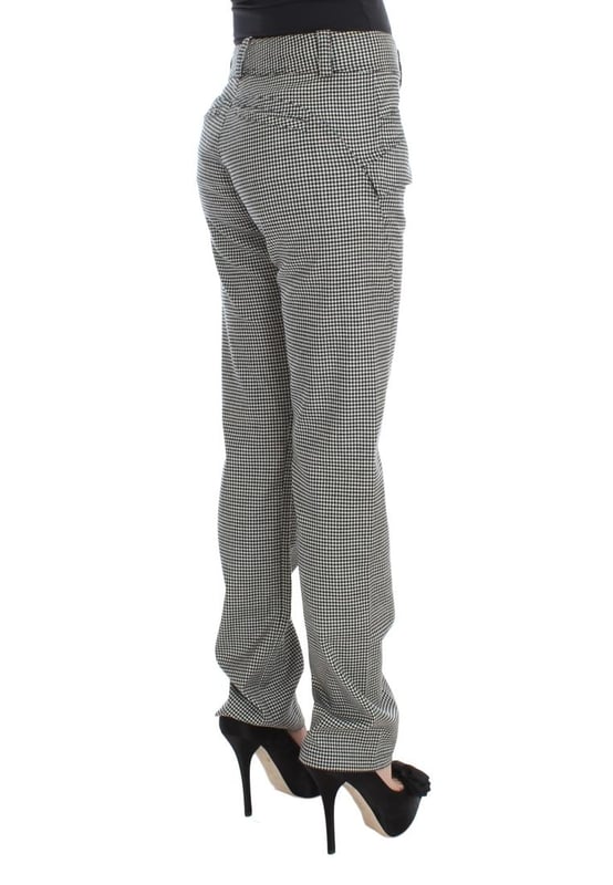 100% authentic Ermanno Scervino checkered pants
  Brand new with tags
  Black and white checkered design
  Regular fit
  Made in Italy
  Material: Cotton blend
