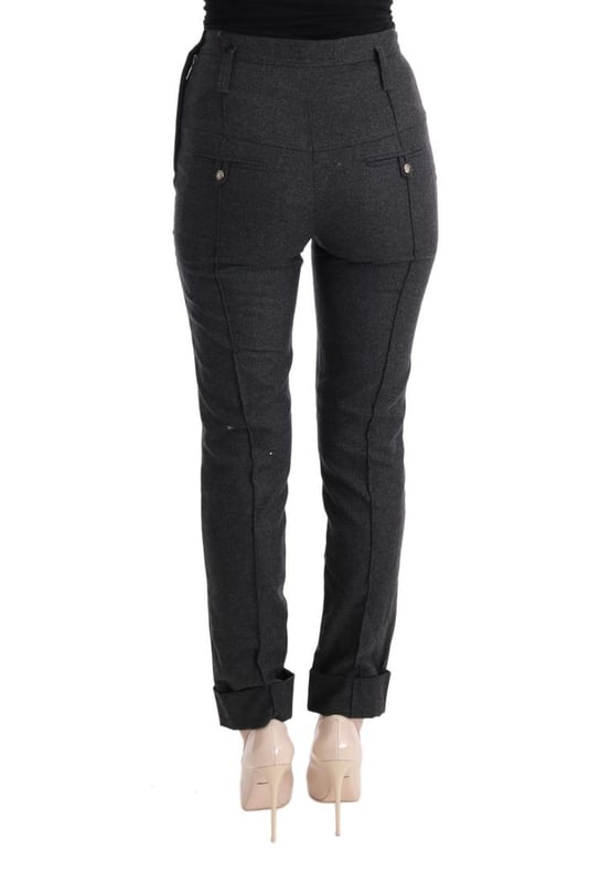 Ermanno Scervino Women's Gray Virgin Wool Skinny Casual Pants Brand: Ermanno Scervino
Condition: Brand new with tags
Color: Gray
Style: Casual skinny pants
Made in Italy
Material: 79% Virgin wool 19% PA 2% Elastane