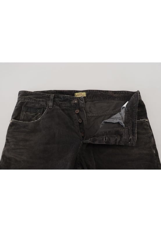 Brand: C&#8217;N&#8217;C COSTUME NATIONAL
  Style: Casual Jeans
  Color: Gray
  Material: 100% Cotton
  Design: Corduroy Denim
  Logo Details
  Made in Italy