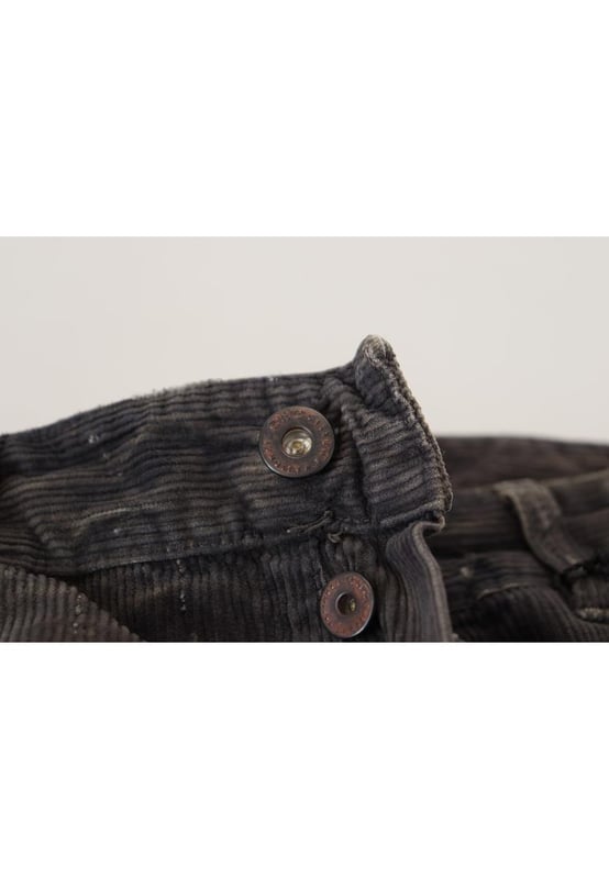 Brand: C&#8217;N&#8217;C COSTUME NATIONAL
  Style: Casual Jeans
  Color: Gray
  Material: 100% Cotton
  Design: Corduroy Denim
  Logo Details
  Made in Italy