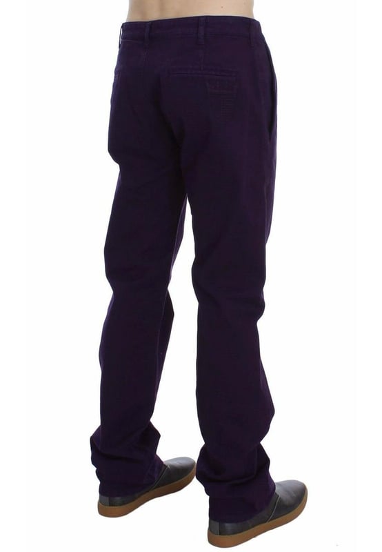Brand: GF Ferre
  Color: Purple
  Fitting: Slim fit
  Front pockets: 2
  Back pockets: 2
  Closure: Zipper fly
  Logo details
  Material: 98% Cotton 2% Elastane
