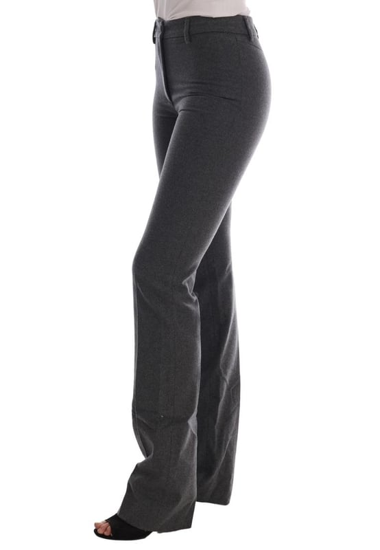 Color: Gray
  Model: Formal pants
  Zipper closure
  Logo details
  Made in Italy
  Material: 79% Cotton 19% Nylon 2% Elastan