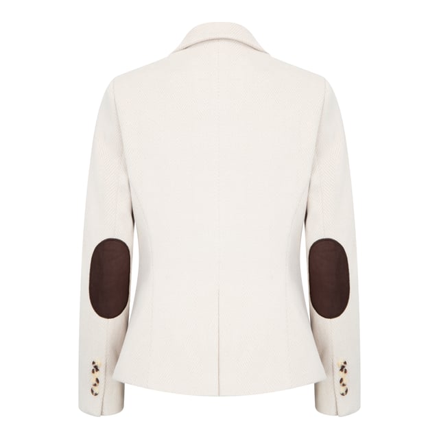 Step into timeless elegance with this women's cream blazer, crafted from a premium wool blend tweed. Featuring a sophisticated herringbone pattern, the fabric offers warmth, durability, and a soft, luxurious texture. Expertly tailored to flatter the feminine silhouette, the blazer deliver a polished look that transitions seamlessly from the office to social occasions. The cream tone adds a fresh, versatile touch to your wardrobe.
Premium Wool Blend Fabric: 40% Acrylic, 35% Polyester, 15% Cotton, 10% Wool for warmth, texture, and durability
Elegant Herringbone Pattern: Adds classic charm and depth to the cream tweed fabric
Tailored Fit: Designed to flatter and provide a clean, structured silhouette
Versatile Styling: Perfect for business settings, special occasions, or elevated everyday wear