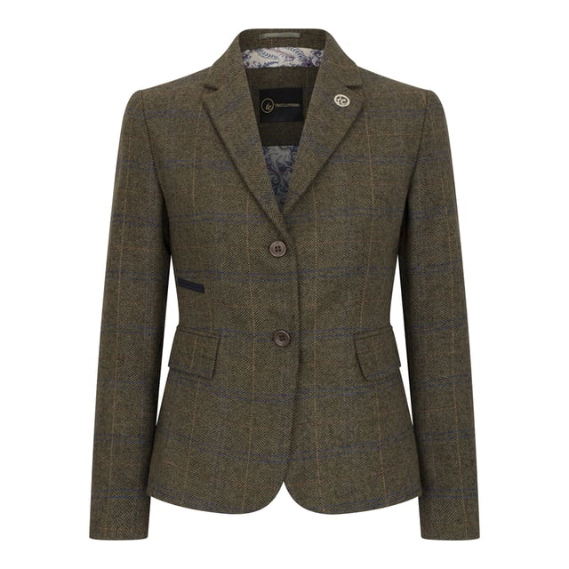 Werten Sie Ihre Garderobe mit diesem raffinierten Damenblazer auf. Dieser Blazer aus hochwertiger Wollmischung in zeitlosem olivgrünem Fischgrätenmuster ist ein echter Blickfang. Der Blazer wurde mit Blick auf Stil und Komfort entworfen und verfügt über eine Zwei-Knopf-Front, charmante aufgesetzte Ellbogendetails, zwei praktische Pattentaschen und einen einzelnen Schlitz hinten für Bewegungsfreiheit. Das Vollfutter für eine glatte Passform bietet Struktur und Haltbarkeit für ganztägiges Tragen. Dieser elegante Blazer ist perfekt fürs Business, Smart Casual oder formelle Anlässe. Hochwertiger Wollmischstoff: 50 % Wolle, 35 % Polyester, 15 % Viskose mit elegantem olivgrünem Fischgrätenmuster. Durchdachte Blazerdetails: Zwei-Knopf-Front, Ellbogenflicken, Pattentaschen und ein einzelner Schlitz. Vollständig gefütterter Blazer: Bietet Komfort, Struktur und ein elegantes Finish. Schmeichelhafte Passform: Entworfen für eine maßgeschneiderte, feminine Silhouette mit verstellbaren Details.