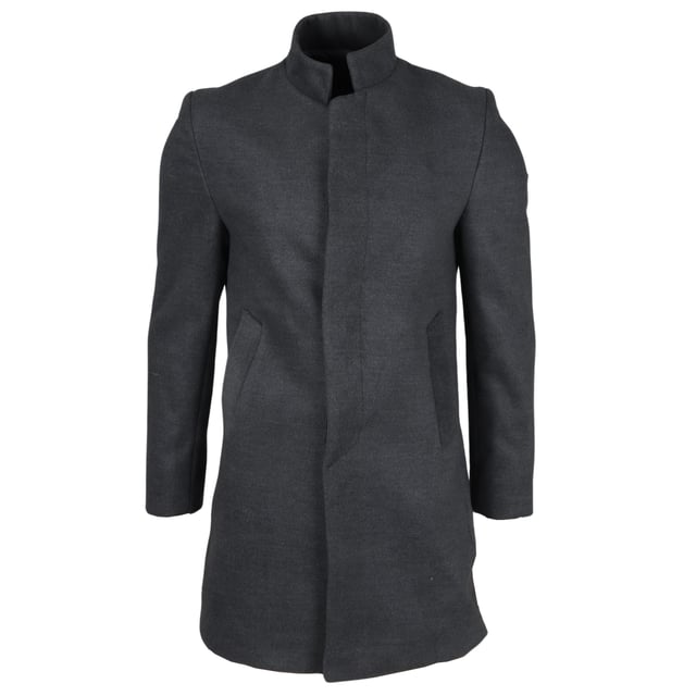 Realza tu ropa de abrigo con este refinado abrigo de mezcla de lana, diseñado para brindar estilo y funcionalidad. Confeccionado con una mezcla de lana de primera calidad, ofrece calidez y durabilidad confiables, perfecto para los meses más fríos. El sofisticado cuello Nehru le da un toque moderno a la sastrería clásica, mientras que el ajuste entallado asegura una silueta definida sin sacrificar la comodidad. Terminado con un discreto cierre de botones, este abrigo ofrece una estética limpia y minimalista adecuada tanto para conjuntos formales como para elegantes informales. Tejido de mezcla de lana: Hecho de 85% lana y 15% poliéster para mayor calidez, estructura y larga duración. Sofisticado cuello Nehru: Agrega un toque distintivo y refinado a cualquier atuendo. Diseño de ajuste entallado: Realza tu silueta mientras mantiene un movimiento cómodo. Cierre discreto de botones: Ofrece un aspecto limpio y estilizado con botones frontales ocultos. Composición del material: 85% lana, 15% poliéster.