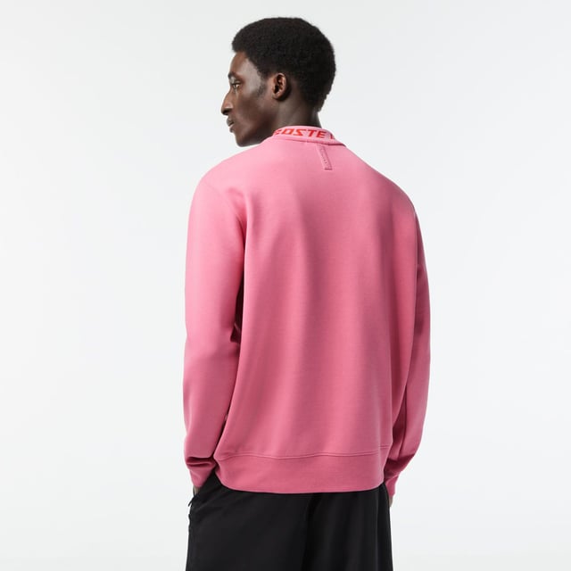 Men’s Lacoste Double Sided Logo Collar Sweatshirt Round neck with jacquard logo: Little details that make a big difference. - Chevron insert at neck: An iconic finishing touch.- Rubber-feel crocodile: Stand out in Lacoste.- Double-sided fabric: Soft and warm  perfect for every day. - Ref: SH5690-2R3