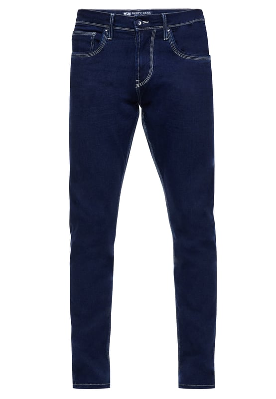 Rusty Neal herenjeans
 
Pasvorm: Slim Fit
Materiaal: 74% Cotton, 15% Polyester, 9% Viskose, 2% Spandex (STRETCH)
Gewicht: 700 g
Land van herkomst: Bangladesch
 
TEVREDENHEIDSGARANTIE: U kunt bij ons zonder risico kopen, wij accepteren retourzendingen zonder opgaaf van reden en storten uw geld binnen de kortst mogelijke termijn terug. Onze bedrijfsfilosofie is nog steeds: "De klant is koning". Ons doel is om te allen tijde de best mogelijke service te bieden, met het hoofdkantoor in Duitsland.
PRODUCTIE: Als oprichter en fabrikant ontwerpen en produceren wij onze producten autonoom van A tot Z als familiebedrijf. Hierdoor kunnen wij kwaliteit en een optimale prijs-kwaliteitverhouding garanderen. Gefabriceerd onder eerlijke arbeidsomstandigheden met hoogwaardige materialen die zorgvuldig zijn verwerkt (geen chemische geur). Tijdloos design uit het land van herkomst: Bangladesch
PASVORM: Deze jeans zijn gemaakt van een hoogwaardige en soepele katoenmix en staan ​​garant voor een absoluut comfortabele pasvorm met een feelgoodfactor. Ons model is 1,85 m lang, weegt ruim 80 kg en draagt ​​maat 32/32 (lengte: 32/breedte: 32). Aangepast aan de Europese markt, bieden wij deze jeans aan in de volgende pasvorm: Slim Fit
GELEGENHEID: Of het nu lente/zomer of herfst/winter is, deze jeans zijn allround en zitten altijd comfortabel. Ze krassen niet dankzij de hoogwaardige materialen en afwerking. Het tijdloze en toch moderne design garandeert een stijlvolle verschijning, zowel op kantoor of bij zakelijke bijeenkomsten, als casual in de middag of als een mooie accent op een feest of andere gelegenheid.
MACHINEWASBAAR: Dankzij de hoogwaardige verwerking van de materialen is er geen sprake van kleurverlies na het wassen en is krimpen van de jeans geen probleem meer! Kwaliteit die de tand des tijds doorstaat, zelfs na talloze wasbeurten!