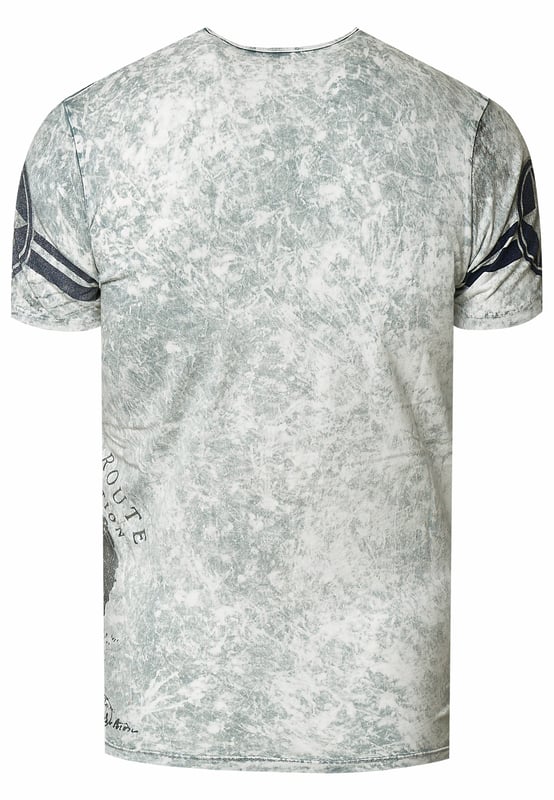 T-Shirt mit Seitlicher Knopfleiste und Logo-Print