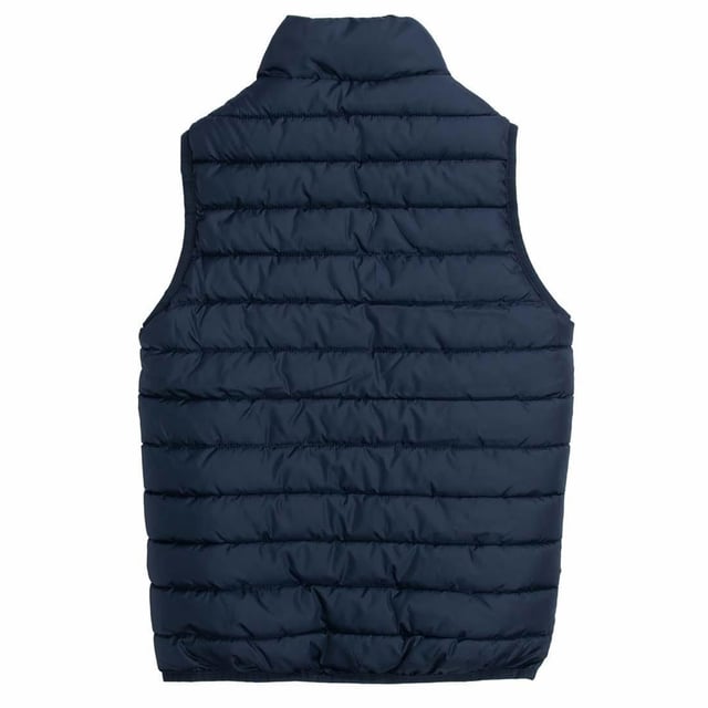 Jack And Jones Kinder/Kinder Wing Gilet (Marine) 100% Polyester. Ontwerp: Logo, Effen, Gewatteerd. Mouwtype: Mouwloos. Halslijn: Staande Kraag. Zakken: 2 Voorzakken, Rits. Bevestiging: Volledige ritssluiting. Waistline: Elastiek. 11-12 jaar: 29 in. 13-14 jaar: 32 in.