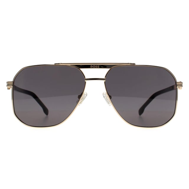 Hugo Boss Aviator Mens Gold Black Grey Anti Reflective BOSS 1743/S  Sunglasses features a versatile, sleek design with a lightweight frame and premium lenses, offering both comfort and style for any occasion.