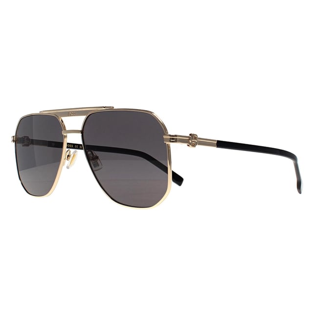 Hugo Boss Aviator Mens Gold Black Grey Anti Reflective BOSS 1743/S  Sunglasses features a versatile, sleek design with a lightweight frame and premium lenses, offering both comfort and style for any occasion.