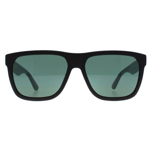 Lacoste Rectangle Unisex Matte Onyx Green L732S  Sunglasses are a classic rectangular almost wayfarer style shape with the typical bright varying colours of Lacoste and of course the crocodile logo on the temple.