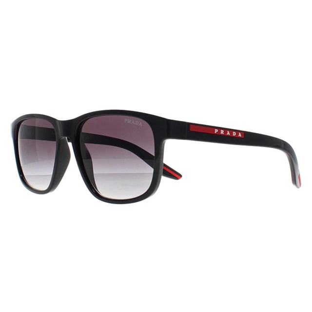 Prada Sport Rectangle Mens Black Grey Gradient PS06YS  Sunglasses exude a refined, sophisticated look with their elegant frame and luxurious details. Whether you're attending an event or just enjoying a sunny day, these sunglasses will add a touch of class to your ensemble.