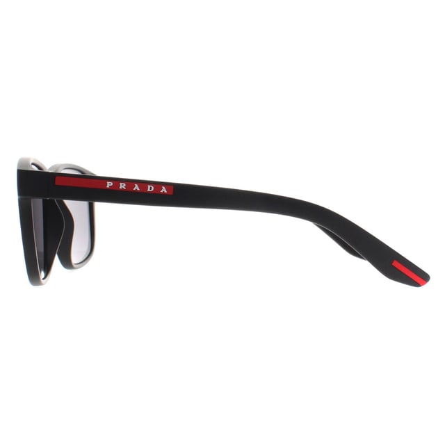 Prada Sport Rectangle Mens Black Rubber Dark Grey Polarized PS06YS  Sunglasses exude a refined, sophisticated look with their elegant frame and luxurious details. Whether you're attending an event or just enjoying a sunny day, these sunglasses will add a touch of class to your ensemble.