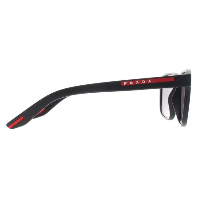 Prada Sport Rectangle Mens Black Rubber Dark Grey Polarized PS06YS  Sunglasses exude a refined, sophisticated look with their elegant frame and luxurious details. Whether you're attending an event or just enjoying a sunny day, these sunglasses will add a touch of class to your ensemble.