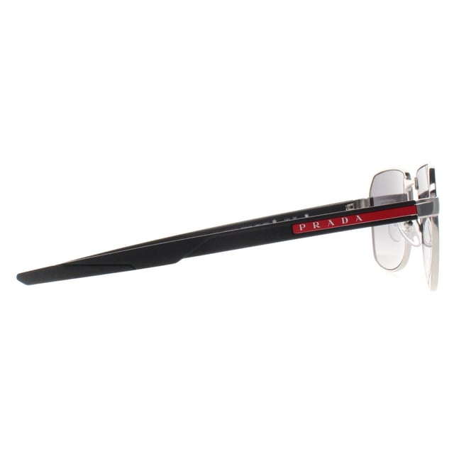 Prada Sport Aviator Mens Silver Grey Gradient Polarized PS54WS  Sunglasses offer a chic and sophisticated design with a sleek, lightweight frame. Perfect for adding a touch of elegance to any outfit, these sunglasses provide the ideal balance of style and practicality.