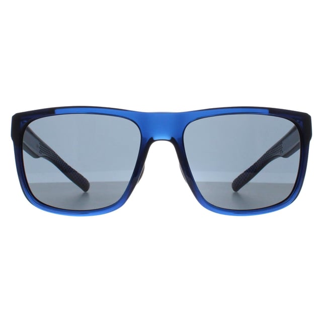 Calvin Klein Rectangle Mens Deep Transparent Blue Grey CK22556S  Sunglasses is designed for those who want their eyewear to make a statement. The frameâ€™s unique shape and high quality materials ensure both style and comfort. With a modern twist on classic eyewear, this pair is perfect for individuals looking to add a touch of elegance to their wardrobe while enjoying a durable and functional design.