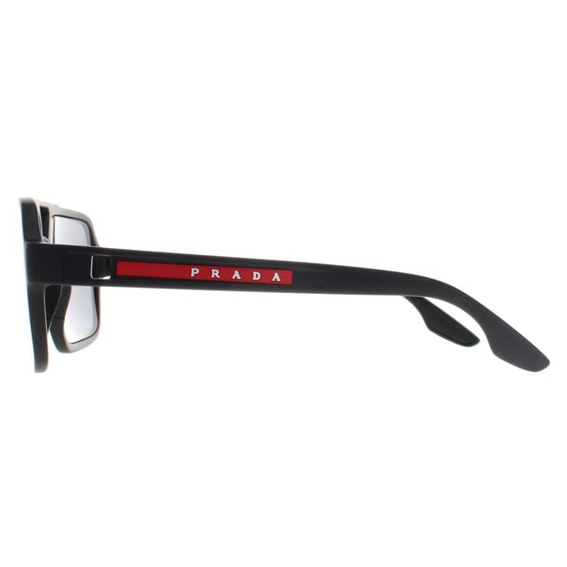 Prada Sport Aviator Mens Black Rubber Dark Grey Polarized PS01XS  Sunglasses feature a clean, angular design that adds a sharp, stylish edge to your wardrobe. With their timeless appeal and modern functionality, theyâ€™re the perfect accessory for anyone seeking both elegance and protection.