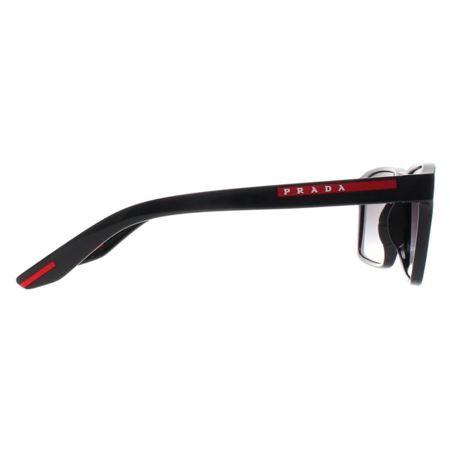 Prada Sport Rectangle Mens Black Grey Gradient PS05YS  Sunglasses feature a bold, structured frame with modern styling. Ideal for those who prefer distinctive eyewear, these sunglasses offer a powerful look while ensuring top notch protection from the sunâ€™s rays.