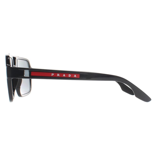 Prada Sport Aviator Mens Black Dark Grey Polarized PS01XS  Sunglasses feature a clean, angular design that adds a sharp, stylish edge to your wardrobe. With their timeless appeal and modern functionality, theyâ€™re the perfect accessory for anyone seeking both elegance and protection.