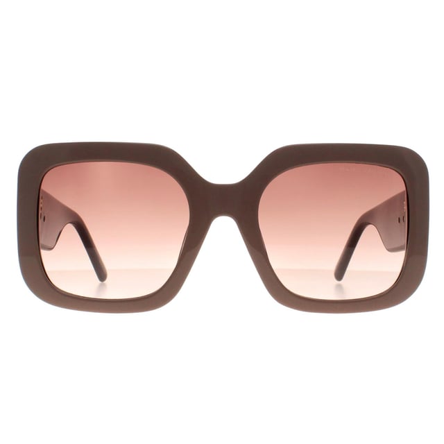 Marc Jacobs Square Womens Beige Gray Brown Gradient MARC 647/S  Sunglasses are a flawless fusion of timeless elegance and contemporary style. Crafted with meticulous attention to detail, these sunglasses feature a sleek and sophisticated design, boasting a classic square frame that exudes confidence and sophistication.
