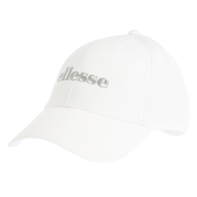 100% Baumwolle. Marke: Ellesse. Design: Gesticktes Logo, Unifarben. Oben mit Knopf, Abgerundeter Kopf, Verkleidet, Genähte Belüftungsöffnungen. anpassbar, Rückengurt.