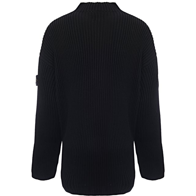 Stone Island Sweaters
       Brand: Stone Island
       Material: 100%Virgin Wool
       Design: Expertly crafted from premium virgin wool, this sweater offers exceptional softness, natural insulation, and breathability. It features ribbed finishes at the neckline, cuffs, and hem for a structured, comfortable fit. The iconic Stone Island compass badge on the sleeve adds a touch of recognizable edge to the minimalist design
       Colour: Black
       Style: Refined and timeless. With a clean silhouette and luxurious feel, this piece transitions effortlessly from casual wear to more elevated stylingâ€”perfect for those who appreciate subtle sophistication and functional design