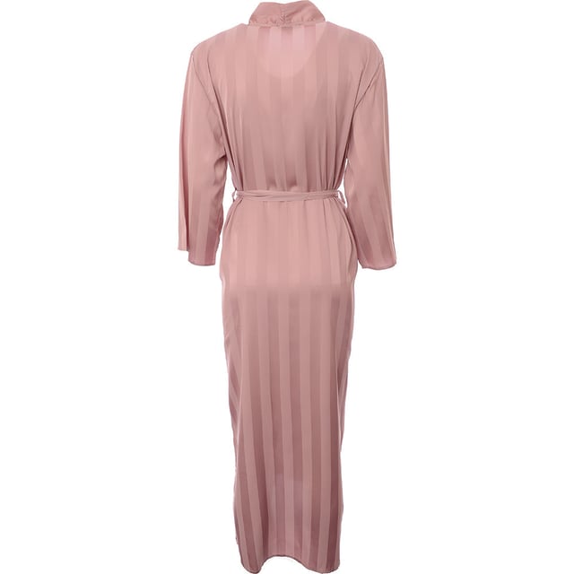 Fabric 1: 96% Polyester, Fabric 1: 4% Elastane Loungeable Womens Stripe Jacquard Maxi Kimono In Pink