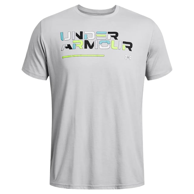 60% Cotton, 40% Polyester. Fabric: Soft Touch. Design: Logo, Wordmark. Neckline: Crew Neck, Ribbed. Sleeve-Type: Short-Sleeved. Fabric Technology: Lightweight, Quick Dry. XS: 36 in. S: 38 in. M: 40 in. L: 44 in. XL: 48 in. XXL: 52 in. 3XL: 56 in.