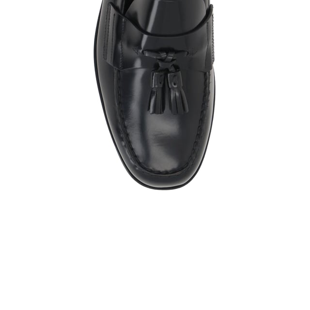Mocasines de Cuero Prada para Hombre - Composición: 100% cuero de ternera - Interior: Cuero - Plantilla: Cuero - Suela: Cuero - Punta redonda - Plantilla con marca - Diseño sin cordones - Hecho en Italia - Género: HOMBRE -