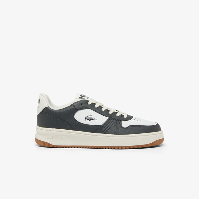 Men's Lacoste L001 Set Leather Trainers in Grey Men's L001 Mid Leather Sneakers Grained leather upper Branding on tongue and heel Perforated midpanels and upper for improved breathability Textured ridged rubber outsole with pivot point
