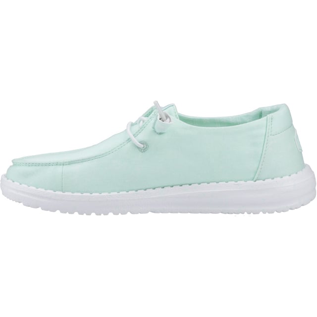 This washed canvas upper has the casual comfort and go-to appeal of a favourite sweatshirt. Stylishly reliable, and comfortably cool, the Wendy Canvas has flex support, speckled details and nine can't miss colours.