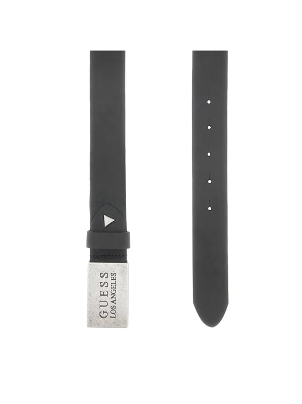Guess Los Angeles Herren Gürtel Schwarz Leder. Authentisches Accessoire der Marke Guess - Streetwear/Sportswear-Design von Guess - Fashion für Herren, perfekt für den Alltag - Der schwarze Guess Gürtel lässt sich hervorragend mit Ihrer restlichen Garderobe kombinieren - Bequemes Leder-Material - klassisch - Los Angeles -
