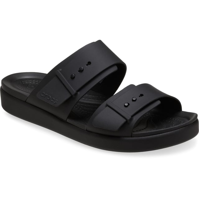The two adjustable straps on the Brooklyn Sandal Low Wedge provide you with excellent fit and versatile styling. Crocs Brooklyn's lightweight construction and comfort technology allow you to move confidently from work to play without a fuss.