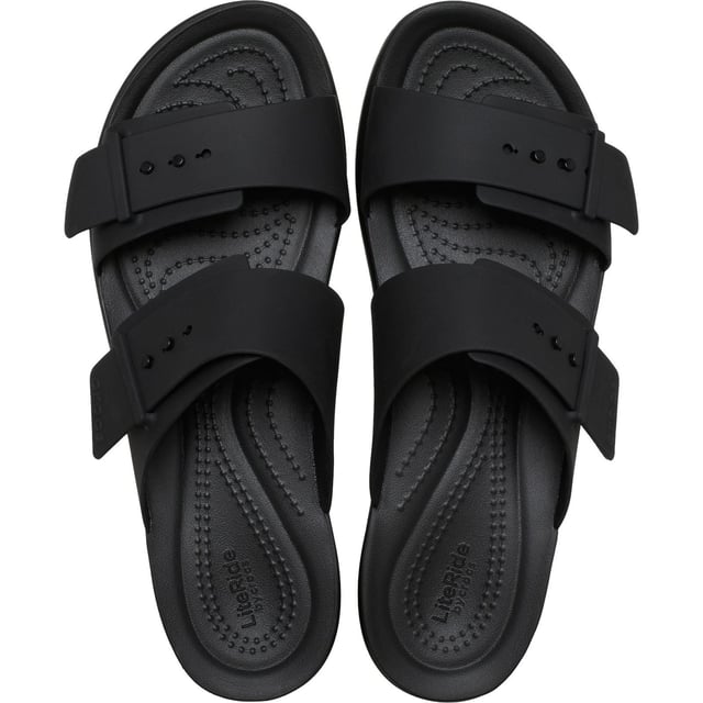 The two adjustable straps on the Brooklyn Sandal Low Wedge provide you with excellent fit and versatile styling. Crocs Brooklyn's lightweight construction and comfort technology allow you to move confidently from work to play without a fuss.