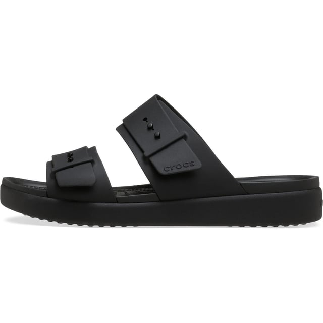 The two adjustable straps on the Brooklyn Sandal Low Wedge provide you with excellent fit and versatile styling. Crocs Brooklyn's lightweight construction and comfort technology allow you to move confidently from work to play without a fuss.
