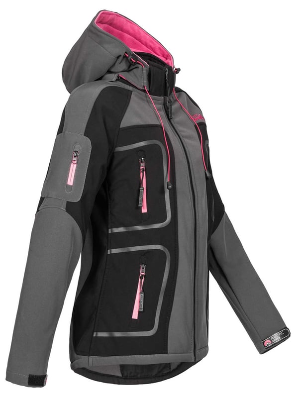 Chaqueta Softshell para Mujer Arctic Seven – Chaqueta Impermeable para Exterior con Capucha Desmontable
Esta chaqueta softshell de Arctic Seven combina estilo, funcionalidad y comodidad. Ofrece protección óptima contra el viento y la lluvia, tiene forro polar y está diseñada para una máxima libertad de movimiento.

✔ Material exterior resistente al agua y al viento
✔ Cuello alto para una mejor protección
✔ Capucha desmontable con cordón ajustable
✔ Bolsillos laterales y en el pecho con cremalleras impermeables
✔ Bolsillos interiores con apertura para auriculares
✔ Puños ajustables con cierre de velcro
✔ Corte entallado con ajuste perfecto

Material:
Tejido exterior: 96% Poliéster, 4% Elastano
Forro: 100% Poliéster