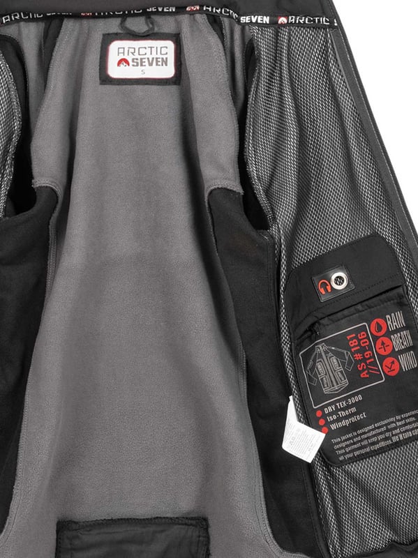 Chaqueta Softshell para Mujer Arctic Seven – Chaqueta Impermeable para Exterior con Capucha Desmontable
Esta chaqueta softshell de Arctic Seven combina estilo, funcionalidad y comodidad. Ofrece protección óptima contra el viento y la lluvia, tiene forro polar y está diseñada para una máxima libertad de movimiento.

✔ Material exterior resistente al agua y al viento
✔ Cuello alto para una mejor protección
✔ Capucha desmontable con cordón ajustable
✔ Bolsillos laterales y en el pecho con cremalleras impermeables
✔ Bolsillos interiores con apertura para auriculares
✔ Puños ajustables con cierre de velcro
✔ Corte entallado con ajuste perfecto

Material:
Tejido exterior: 96% Poliéster, 4% Elastano
Forro: 100% Poliéster