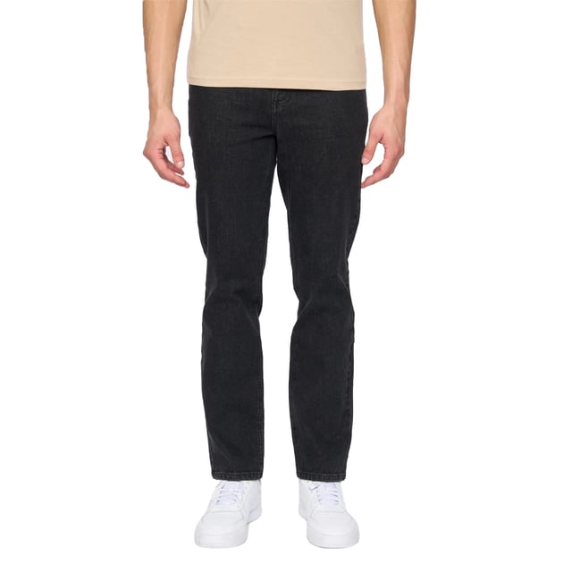 98% Cotton, 2% Elastane. Design: Plain. Pockets: 2 Side Pockets, 2 Back Pockets, 1 Coin Pocket. Fastening: Button, Zip Fly. Belt Loops, Branded Patch, Heat Transfer Main Label. Fit: Straight Leg.