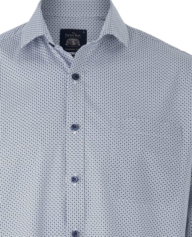 Simple yet stylish, this classic fit printed shirt is a fine choice for day or night. It's made from 100% BCI cotton poplin and cut to a classic fit shape that suits all builds. Wear yours tucked in or out with jeans, chinos or trousers.