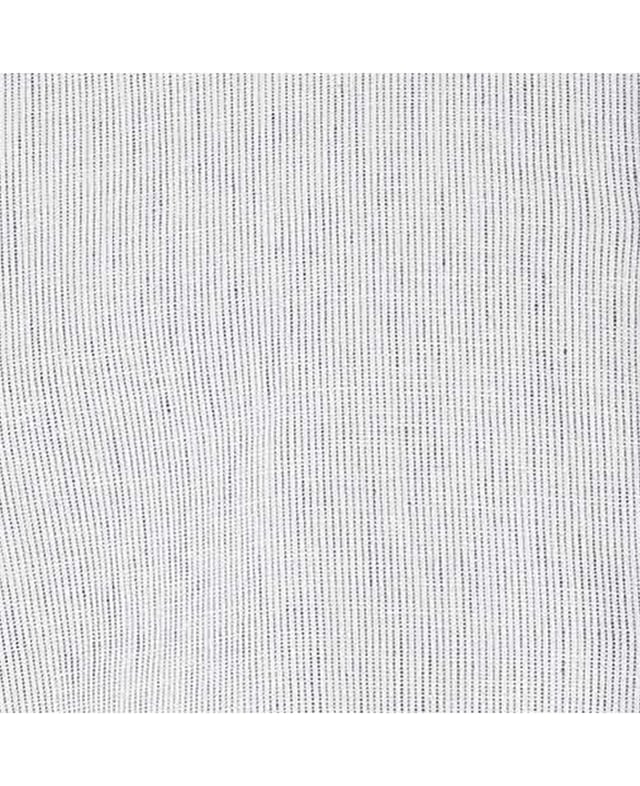 A lightweight 55% linen / 45% cotton blend shirt decorated with white and navy stripes. A smart option for the warmer months. Generously proportioned classic fit with a stylish grandad collar, split yoke, long tails and chest pocket.