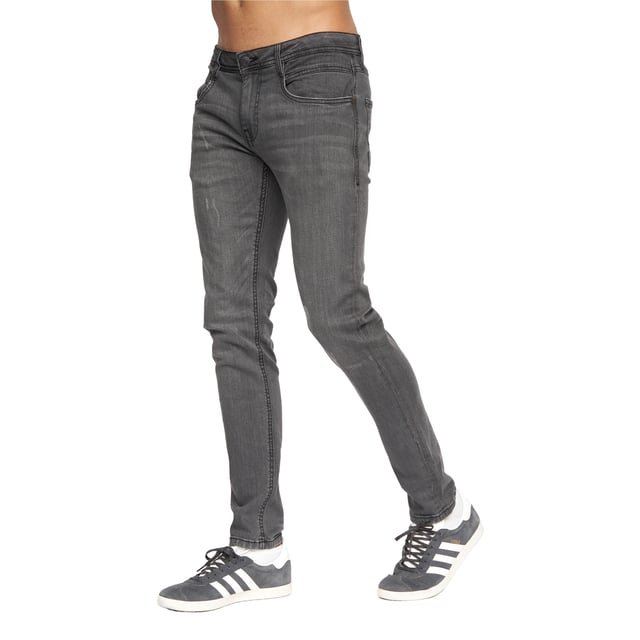 99% Cotton, 1% Elastane. Design: Logo, Ripped. Pockets: 2 Side Pockets, 1 Coin Pocket, 2 Back Pockets. Fastening: Button, Zip Fly. Belt Loops, Branded Buttons, Riveted. Fit: Slim.