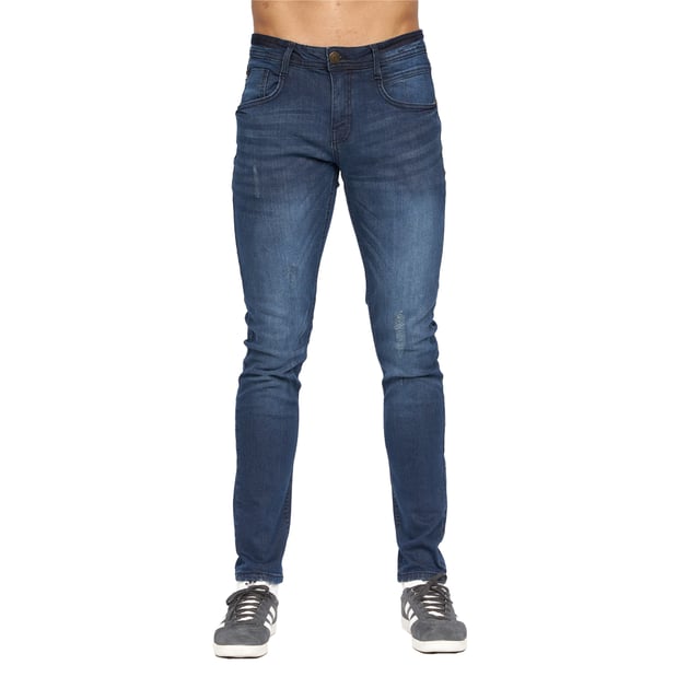 99% Cotton, 1% Elastane. Design: Logo, Ripped. Pockets: 2 Side Pockets, 1 Coin Pocket, 2 Back Pockets. Fastening: Button, Zip Fly. Belt Loops, Branded Buttons, Riveted. Fit: Slim.